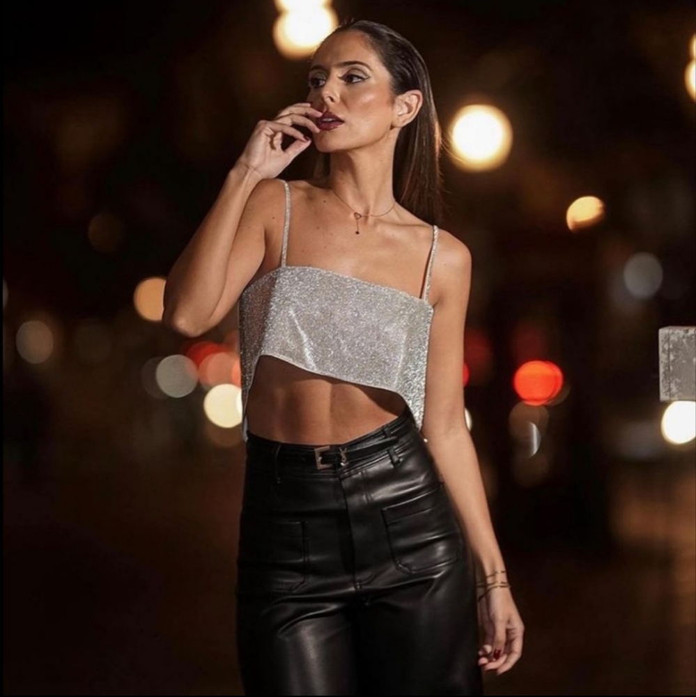 Zara Shimmery crop top - Picture 3 of 15